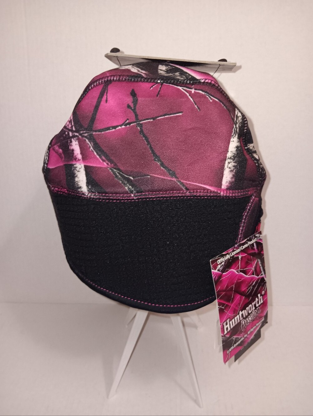 HUNTWORTH PASSION LADIES PINK CAMO BLACK BRIM BUCKETHAT - Picture 7 of 8